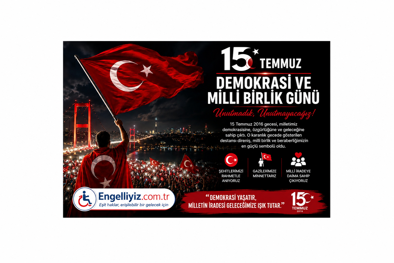 15 Temmuz Demokrasi ve Millî Birlik Günü: Türkiye 15 Temmuz'u Anıyor